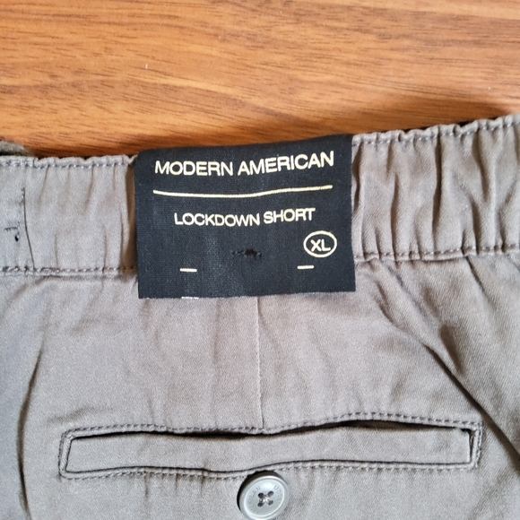 Modern American Men's Lockdown Pull On Chino Khaki Shorts Size XL Grey New - Picture 5 of 8